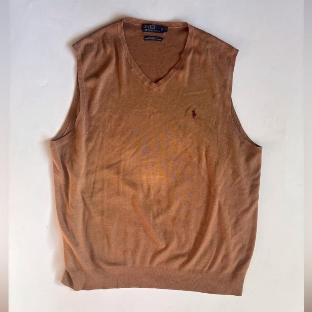 POLO By Ralph Lauren Menswear Brown V Neck Sweater Vest